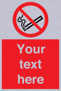 Custom No E-cigarettes / Vaping Sign
